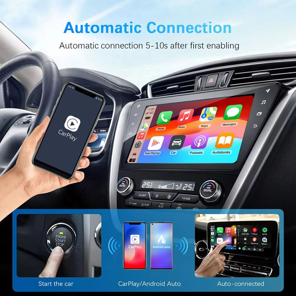 CarSync 2in1 PlugandPlay Wireless CarPlay  Android Auto Adapter 4
