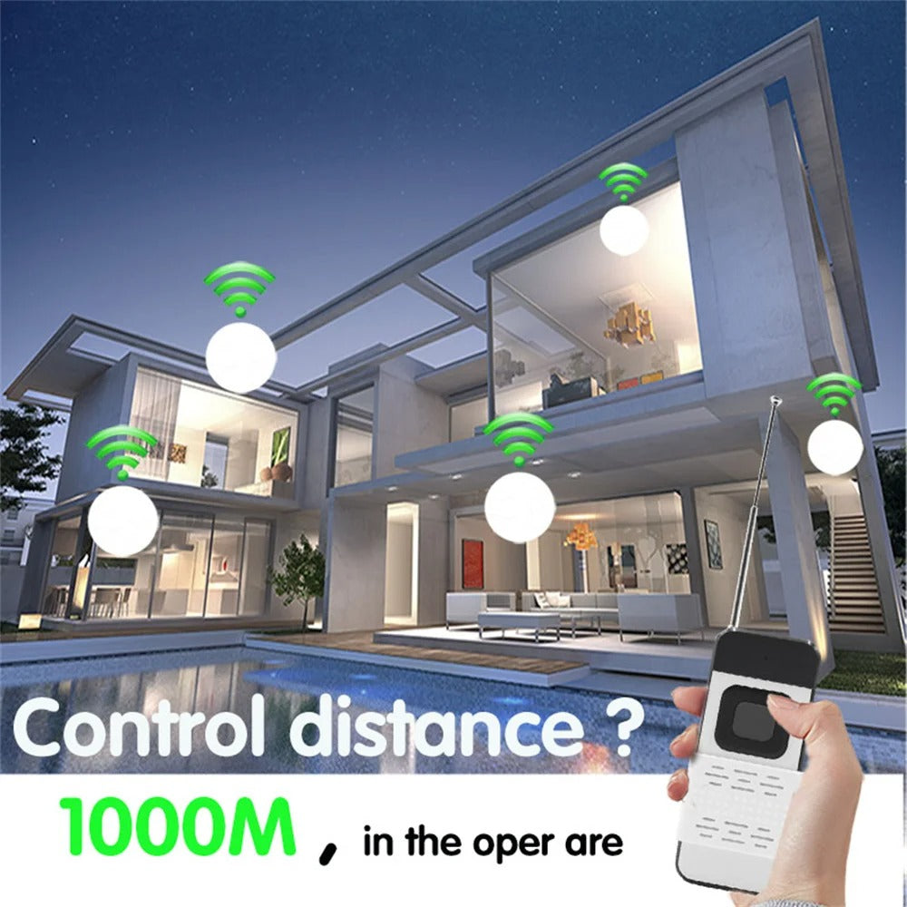 433Mhz Wireless Remote Control, 1/2/4 Buttons, 1000M RF Transmitter for Light, Gate, Garage Door, Electric Motor, Water