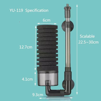 Aquarium Sponge Filter With Air Pump  Bio Filter For Clean  Healthy Fish Tanks 10