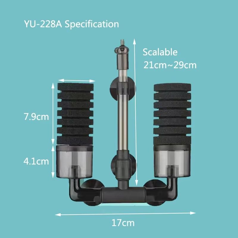 Aquarium Sponge Filter With Air Pump  Bio Filter For Clean  Healthy Fish Tanks 8