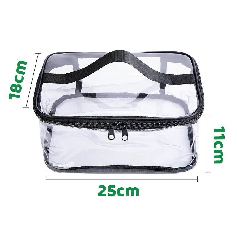 Puzzle Building Block Storage Bag, Transparent Large Toy Organizer Bag for Kids, Handle PVC Waterproof Travel Cosmetic