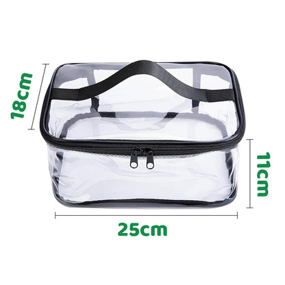 Puzzle Building Block Storage Bag, Transparent Large Toy Organizer Bag for Kids, Handle PVC Waterproof Travel Cosmetic
