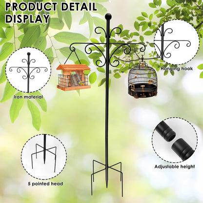 Adjustable Double Shepherd Hooks For Outdoor Garden Decor 3