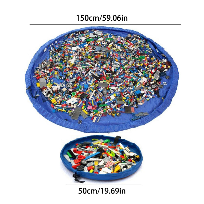 Baby Toy Quick Storage Bag, Waterproof Storage Bucket, Outdoor Toy Cushion Strap Organizer for Kids Toys and Travel