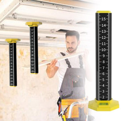 Upgraded Dual-Use Contour Ruler, Light Steel Leveling Artifact with Magnetic Base for Ceiling, Tile, and Wall Leveling