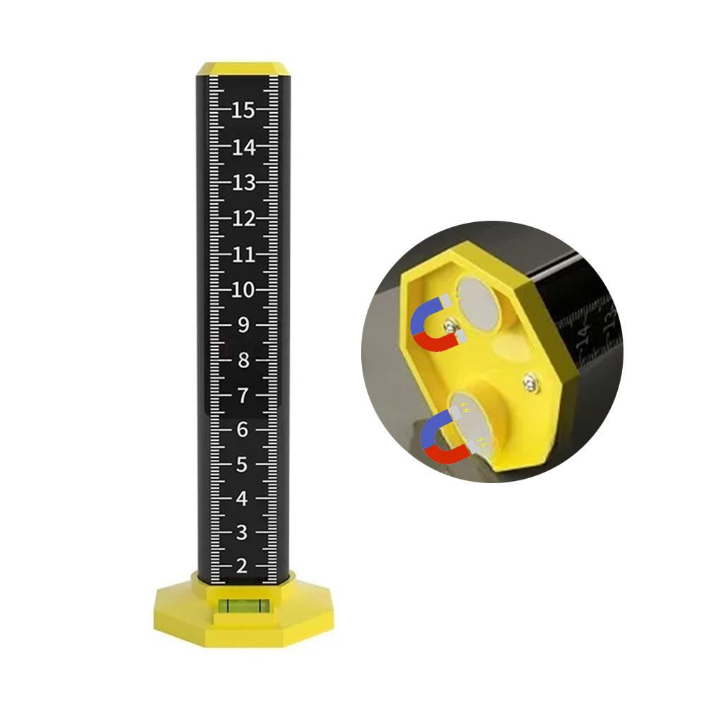Upgraded Dual-Use Contour Ruler, Light Steel Leveling Artifact with Magnetic Base for Ceiling, Tile, and Wall Leveling