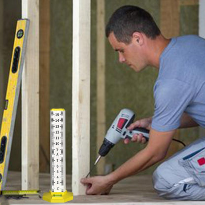 Upgraded Dual-Use Contour Ruler, Light Steel Leveling Artifact with Magnetic Base for Ceiling, Tile, and Wall Leveling