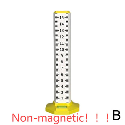 Upgraded Dual-Use Contour Ruler, Light Steel Leveling Artifact with Magnetic Base for Ceiling, Tile, and Wall Leveling