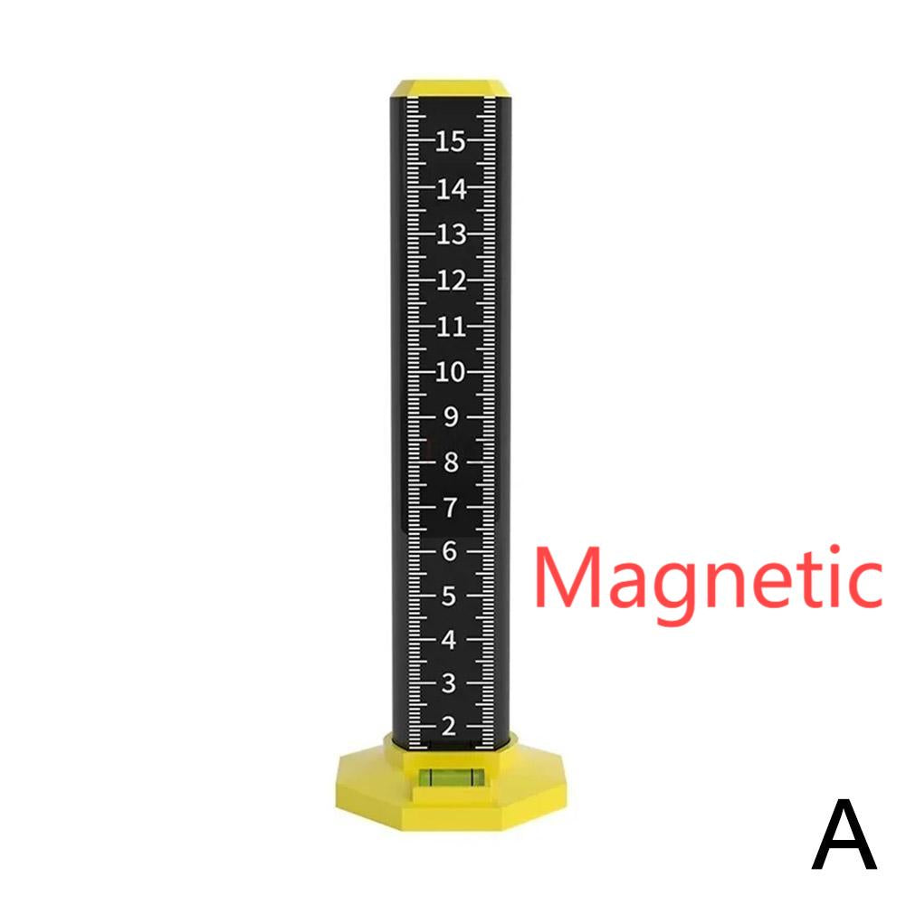 Upgraded Dual-Use Contour Ruler, Light Steel Leveling Artifact with Magnetic Base for Ceiling, Tile, and Wall Leveling
