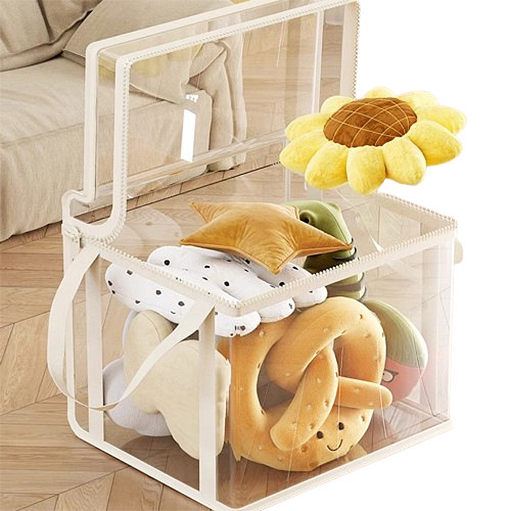 Large Capacity Transparent Toy Storage Bag Household Multifunctional Storage Basket Childrens Cloth 5