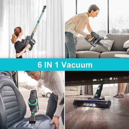 YISORA N300 Cordless Vacuum Cleaner  Ultra Lightweight 20Kpa Stick Vacuum For Pet Hair Carpet  Hard 1