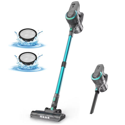 YISORA N300 Cordless Vacuum Cleaner  Ultra Lightweight 20Kpa Stick Vacuum For Pet Hair Carpet  Hard 6