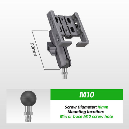 FANAUE Aluminum Motorcycle Phone Holder With Anti Vibration Device Adjustable Phone Mount For Motor