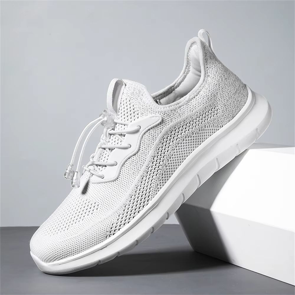 Mens Breathable Woven Sneakers – Lightweight Outdoor Running Shoes with Adjustable Buckle