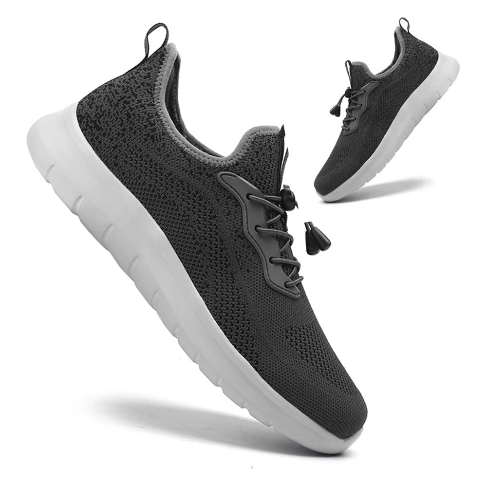 Mens Breathable Woven Sneakers  Lightweight Outdoor Running Shoes With Adjustable Buckle 10