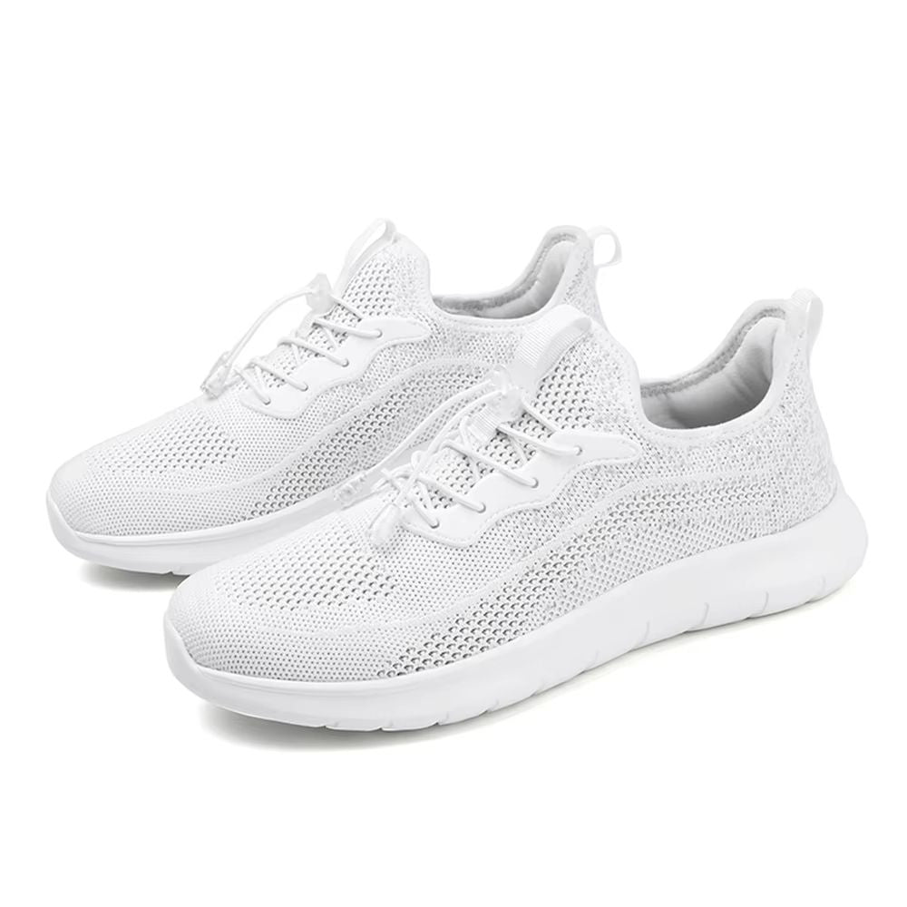 Mens Breathable Woven Sneakers  Lightweight Outdoor Running Shoes With Adjustable Buckle 4