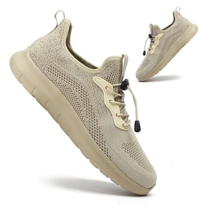 Mens Breathable Woven Sneakers  Lightweight Outdoor Running Shoes With Adjustable Buckle 6
