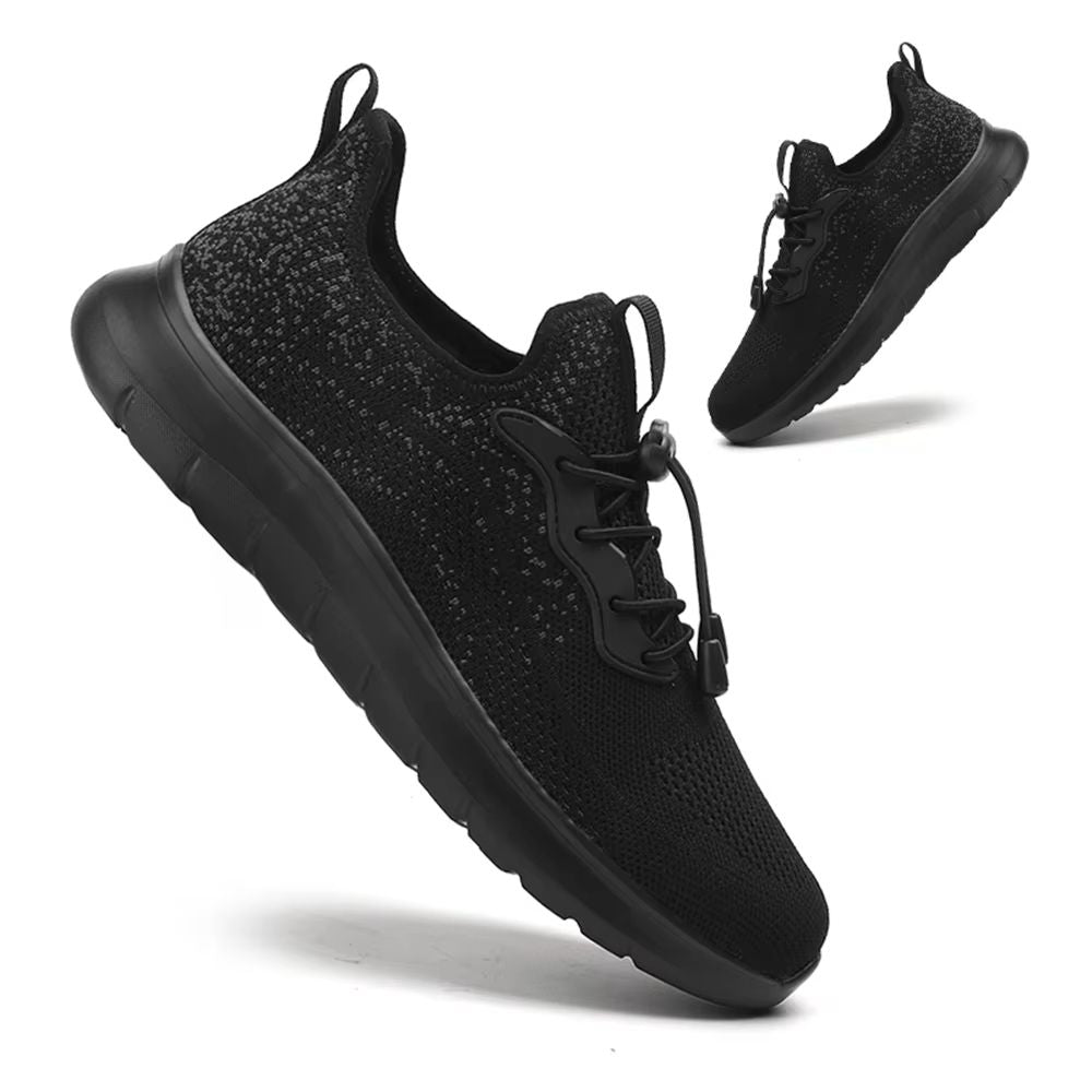 Mens Breathable Woven Sneakers  Lightweight Outdoor Running Shoes With Adjustable Buckle 7