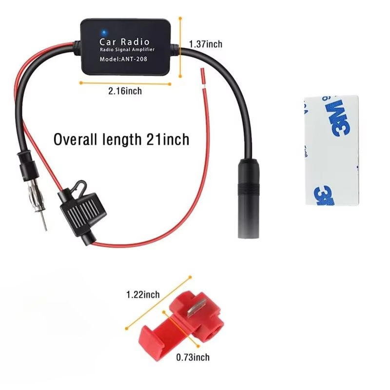 Universal FM Signal Amplifier  Car Antenna Booster For Clearer Radio Reception And AntiInterference 3