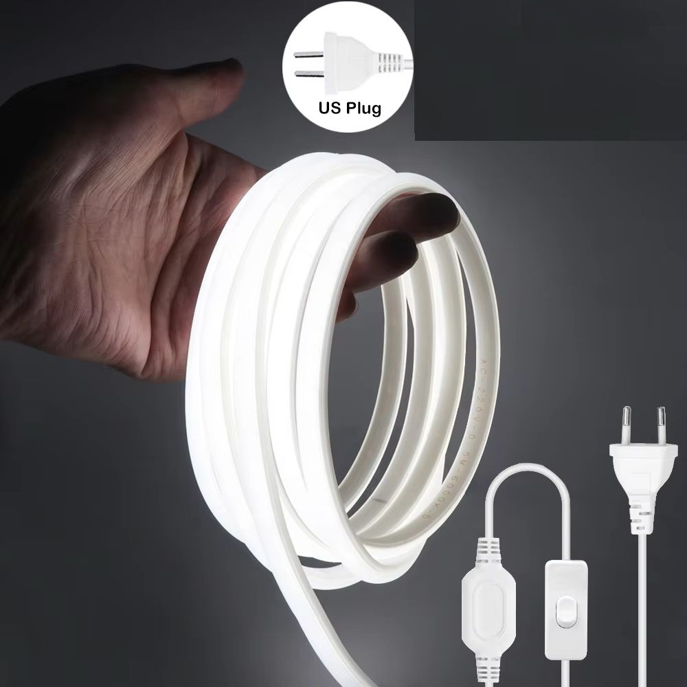 High Bright COB LED Strip Light, 288LEDs, Waterproof IP65 Silicone Neon Strip for Kitchen, Bedroom, Outdoor