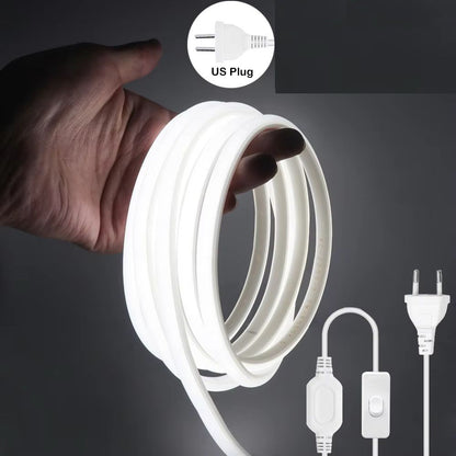 High Bright COB LED Strip Light, 288LEDs, Waterproof IP65 Silicone Neon Strip for Kitchen, Bedroom, Outdoor