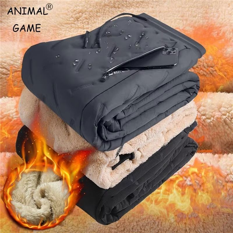 Men's Winter Fleece Sweatpants – Plush Thermal Trousers with Waterproof & Windproof Design