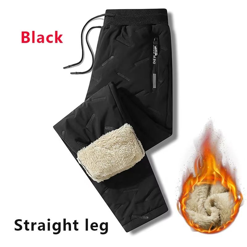 Mens Winter Fleece Sweatpants  Plush Thermal Trousers With Waterproof  Windproof Design 8