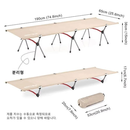 WESTTUNE Portable Camping Cot  Ultralight Folding Bed With Aluminum Alloy Frame For Outdoor Hiking  3