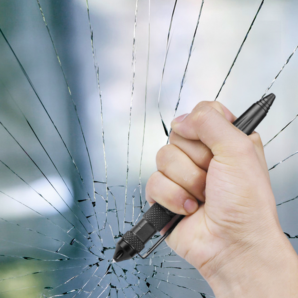 Self Defense Supplies Tactical Pen, Multifunctional Metal Glass Breaker, Emergency Survival Gear Anti Skid