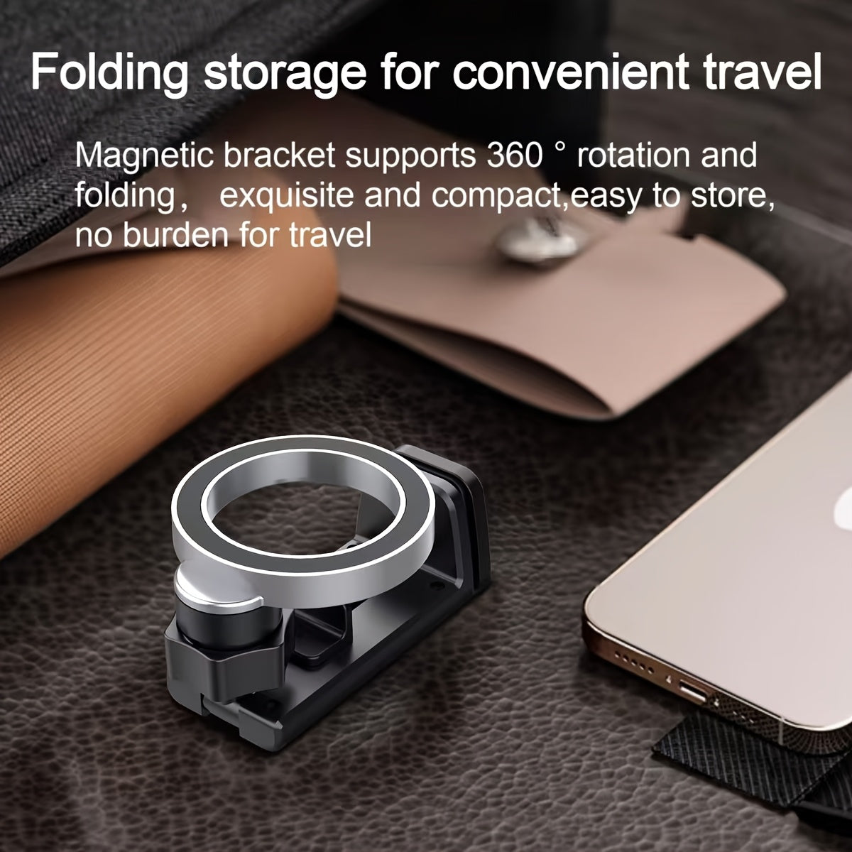 Universal Magnetic Cell Phone Holder, Airplane Travel Essentials Tray Table Phone Mount & Adjustable Desktop Holder
