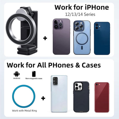 Universal Magnetic Cell Phone Holder, Airplane Travel Essentials Tray Table Phone Mount & Adjustable Desktop Holder