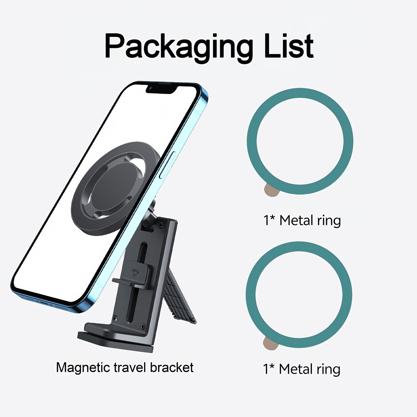 Universal Magnetic Cell Phone Holder, Airplane Travel Essentials Tray Table Phone Mount & Adjustable Desktop Holder
