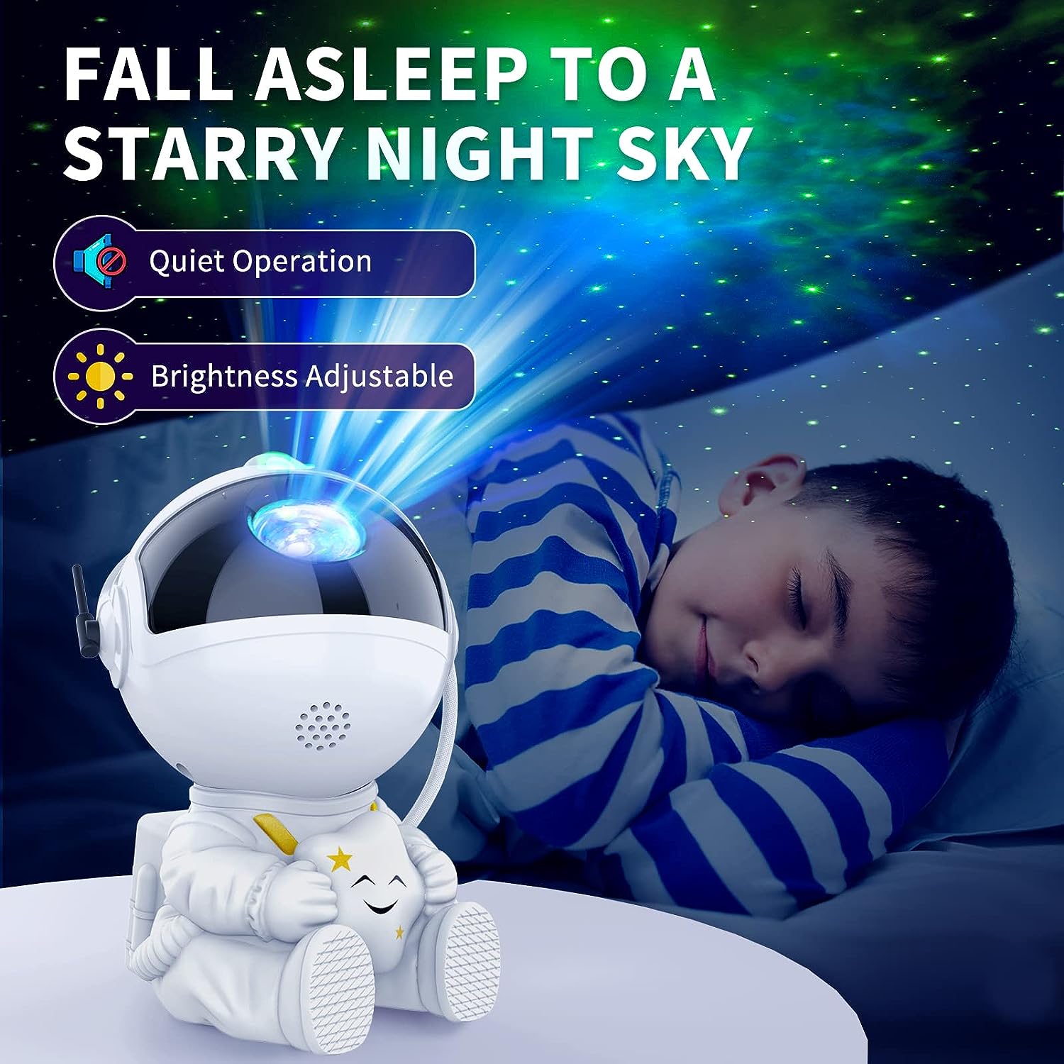 Creative Astronaut Starry Sky Projection Light, Full of Stars Nebula, Moon Lamp for Bedroom Ambiance, Spaceman Laser