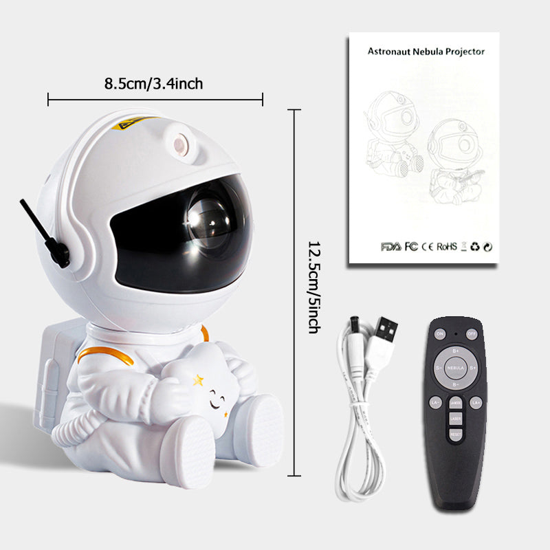 Creative Astronaut Starry Sky Projection Light, Full of Stars Nebula, Moon Lamp for Bedroom Ambiance, Spaceman Laser