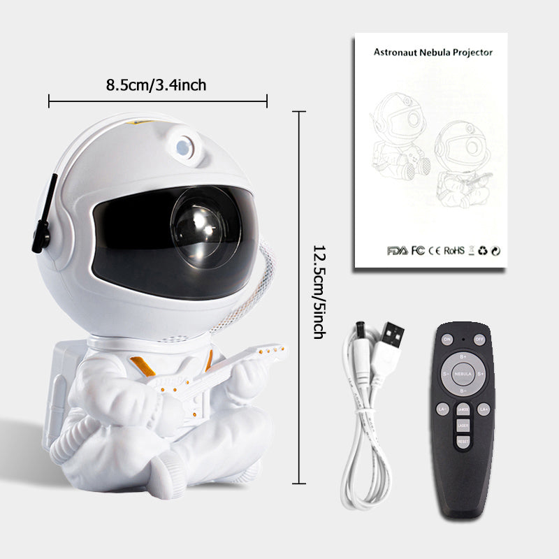 Creative Astronaut Starry Sky Projection Light, Full of Stars Nebula, Moon Lamp for Bedroom Ambiance, Spaceman Laser