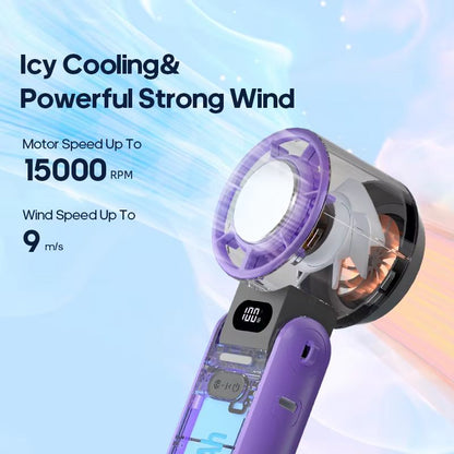 KINSCOTER Portable Turbo Fan  3600mAh Rechargeable Handheld Cooling Fan With 100 Speed Settings  Fo 2