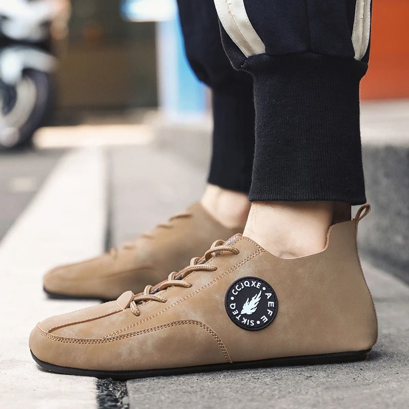 Lightweight Men Loafers Lace Up Casual Driving Shoes with Soft Sole