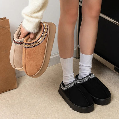 Winter Plush Women Slippers Anti Slip Thick Sole Warm Indoor Outdoor 1