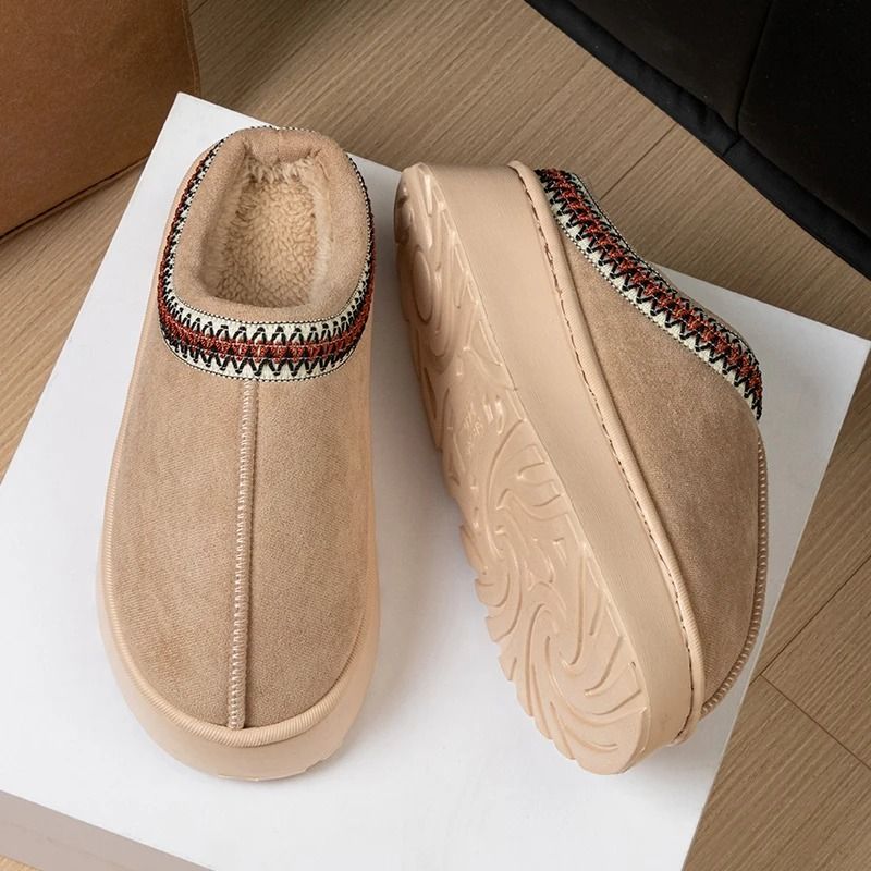 Winter Plush Women Slippers Anti Slip Thick Sole Warm Indoor Outdoor 4