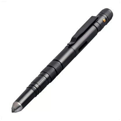 4 In 1 Portable Multifunctional Tactical Pen, Outdoor Defense Anti Skid Ballpoint Pen, Flashlight Glass Breaker