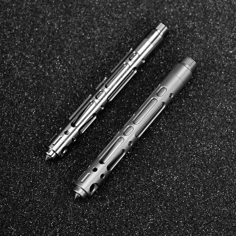Self Defense Outdoor Tool Keychain Titanium TC4 Tactical Pen, Portable Pocket Business Writing Pen Broken Window Tool