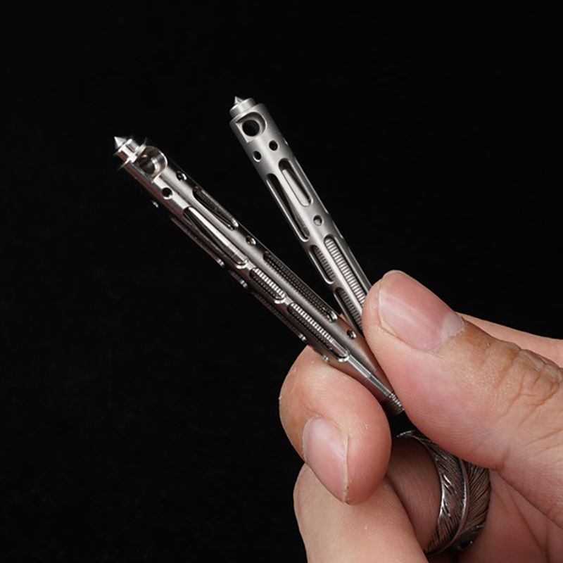 Self Defense Outdoor Tool Keychain Titanium TC4 Tactical Pen, Portable Pocket Business Writing Pen Broken Window Tool