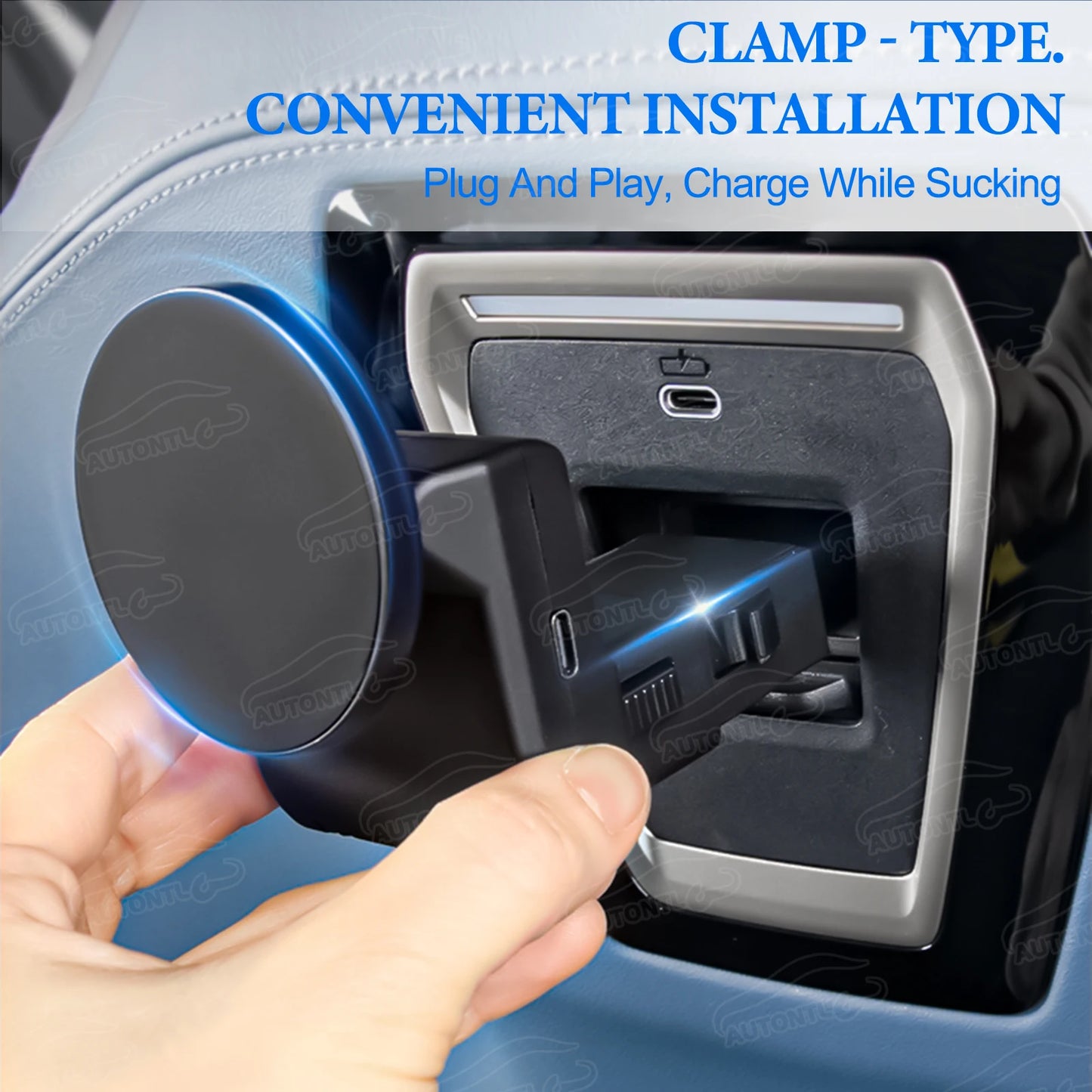 BMW 5 Series G60 G61 G68 Phone Holder Seat Backrest Magnetic Wireless Charging Mount For 530i VIII  1
