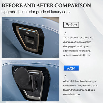 BMW 5 Series G60 G61 G68 Phone Holder Seat Backrest Magnetic Wireless Charging Mount For 530i VIII  3