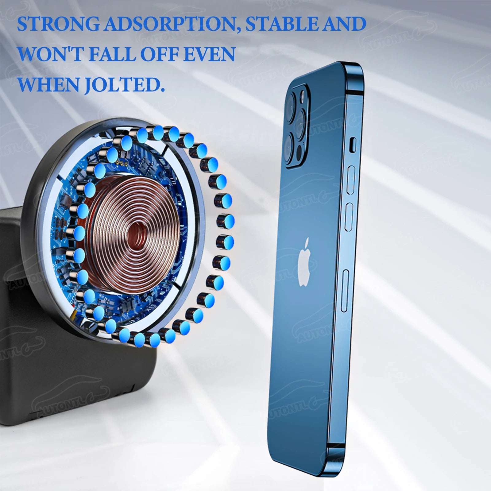 BMW 5 Series G60 G61 G68 Phone Holder Seat Backrest Magnetic Wireless Charging Mount For 530i VIII  4