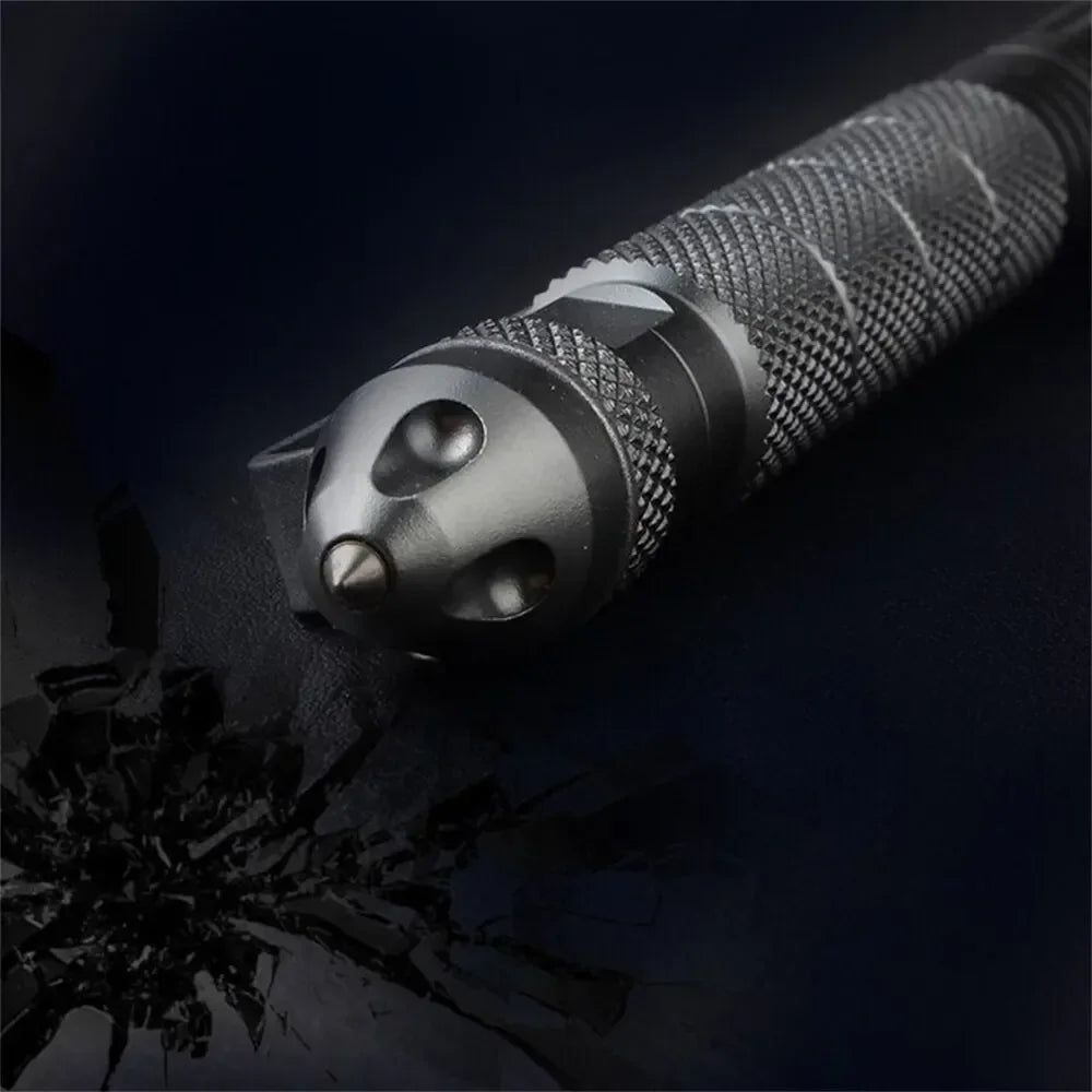 High Quality Self Defense Pen Aluminum Glass Breaker Multi Functional Tactical Pen Steel Anti Skid  3