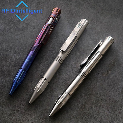 Titanium Tactical Pen for Writing and Defense, Business Signature Pen, Emergency Glass Breaker Office Travel Gift