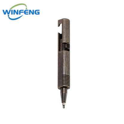 Retro Brass Mini Bolt Action Ballpoint Pen Business Signature Pen Outdoor Camping Tactical Writing  5