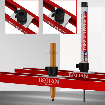 300mm Premium Contour Gauge Scribe Tool, Adjustable Pencil Holder, Locking Profile Scribing Ruler for Woodworking