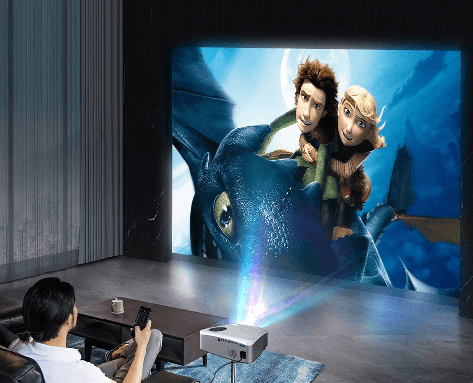 C6A 300inch Android 90 Smart Projector 1080P Full HD Home Theater Cinema With WIFI 5G  Phone Beamer 1